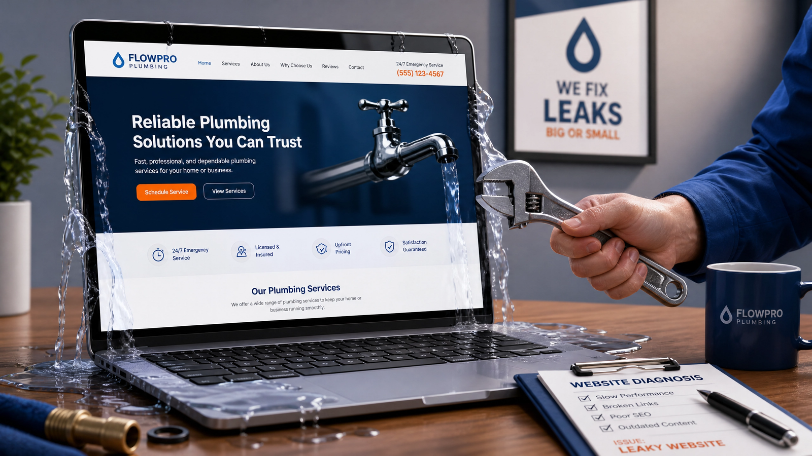 How Do I Fix the Leaky Website Problem for Plumbers?